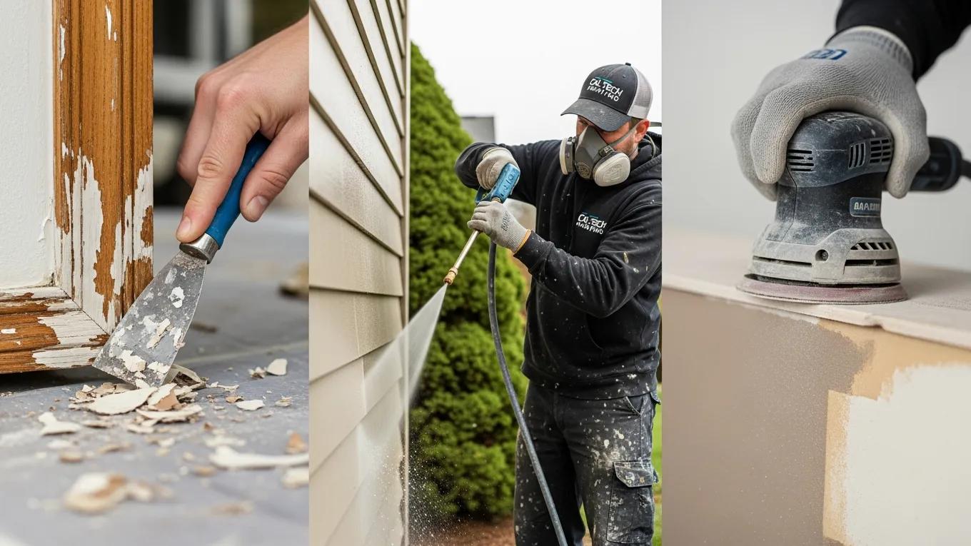 Surface preparation techniques by Cal-Tech Painting enhancing durability and finish quality