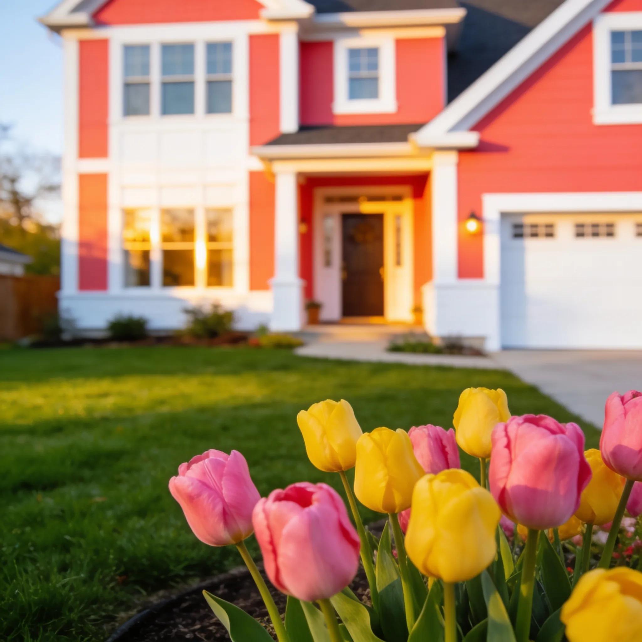Freshly painted home exterior enhancing curb appeal with vibrant colors
